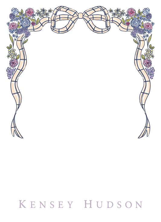 floral frame notepad