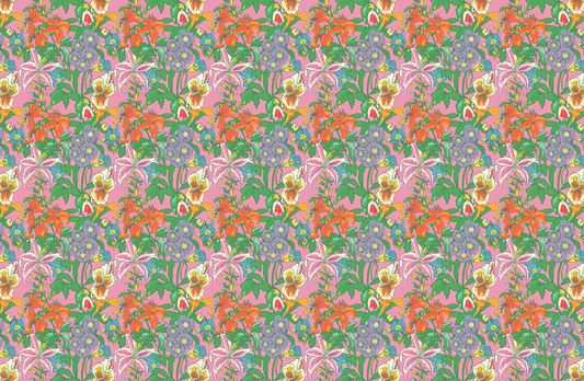 RETRO floral tear away paper placemat