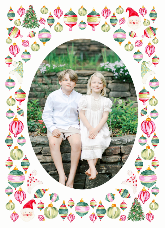 WATERCOLOR ORNAMENT CHRISTMAS CARD