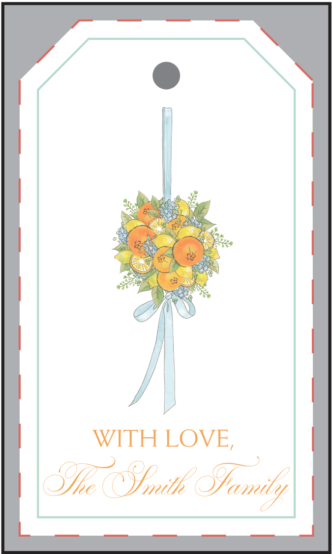 LEMON & ORANGE CHRISTMAS GIFT TAG