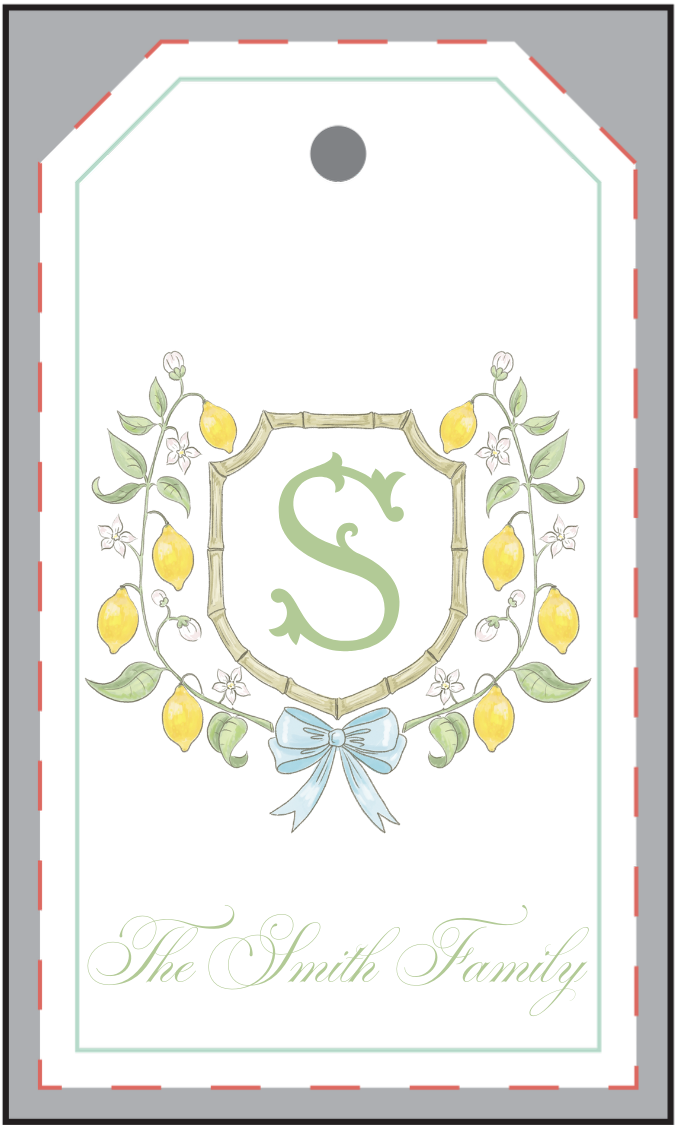 LEMON CREST GIFT TAG