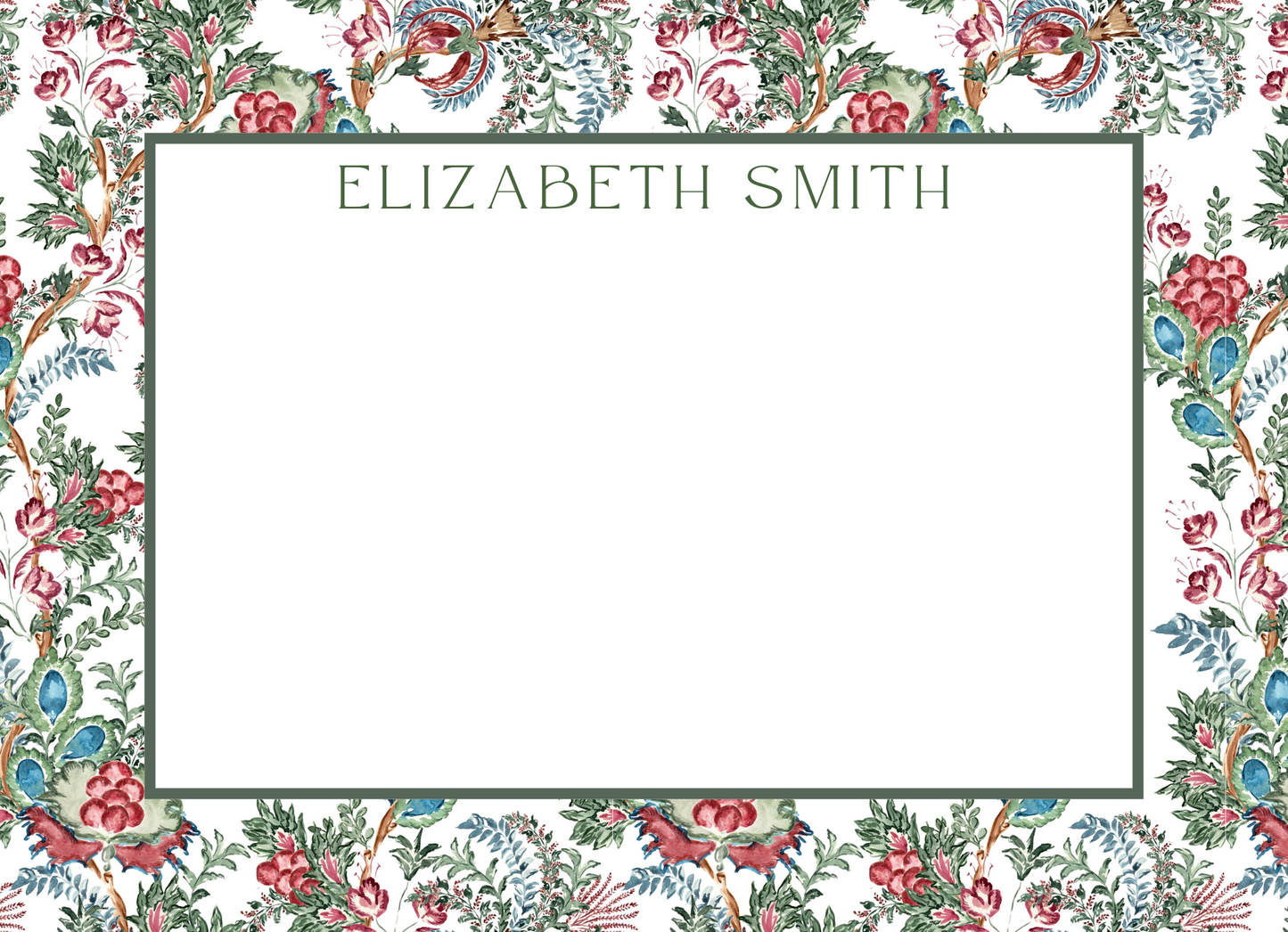 paisley floral stationery