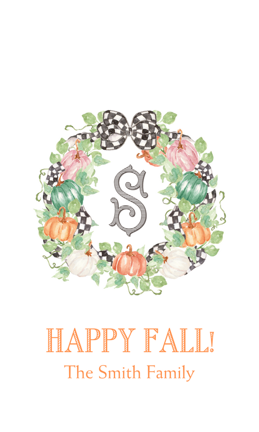 happy fall gift tag