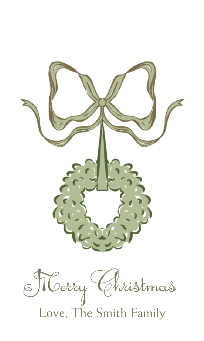 CHRISTMAS WREATH GIFT TAG
