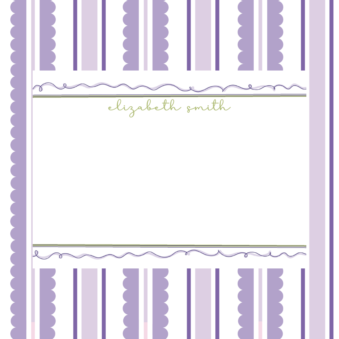 PRETTY PURPLE LINES stationery