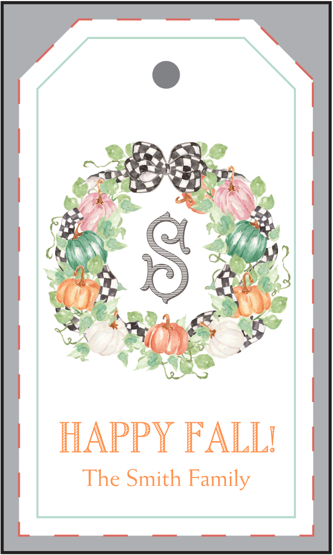 happy fall gift tag