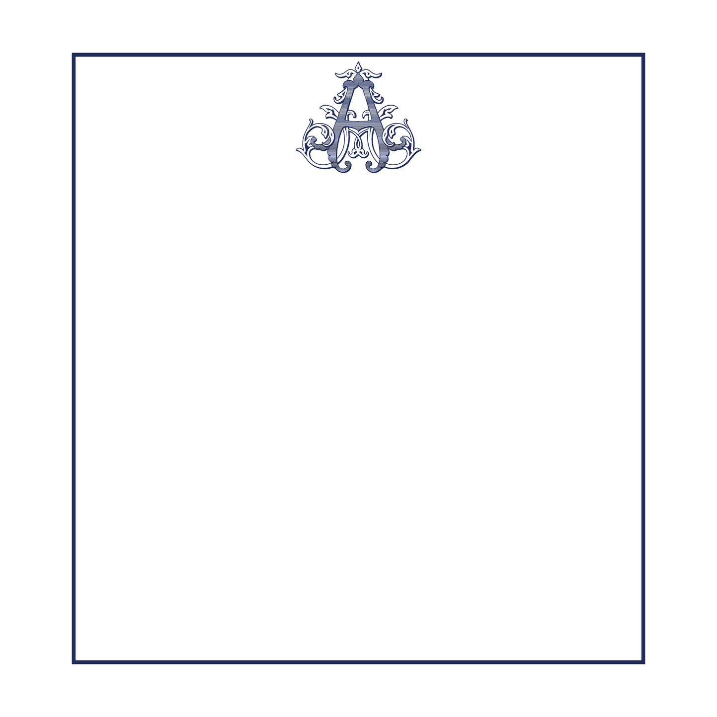 initial monogram notepad