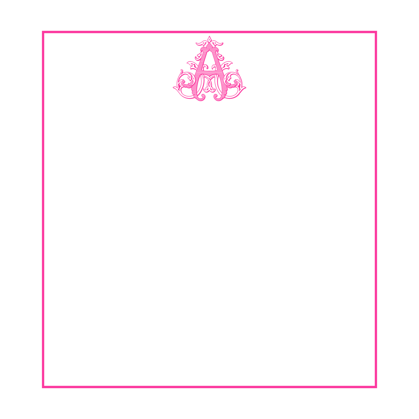 initial monogram notepad