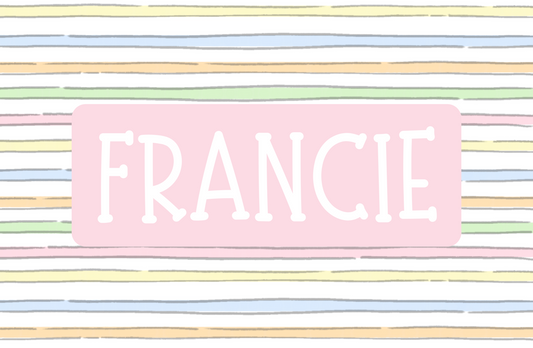 pastel stripe placemat