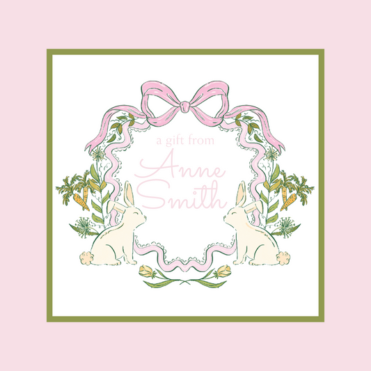 sweet pink bunny enclosure cards