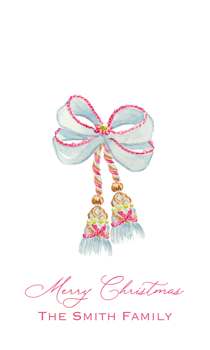 CHRISTMAS TASSELS GIFT TAG