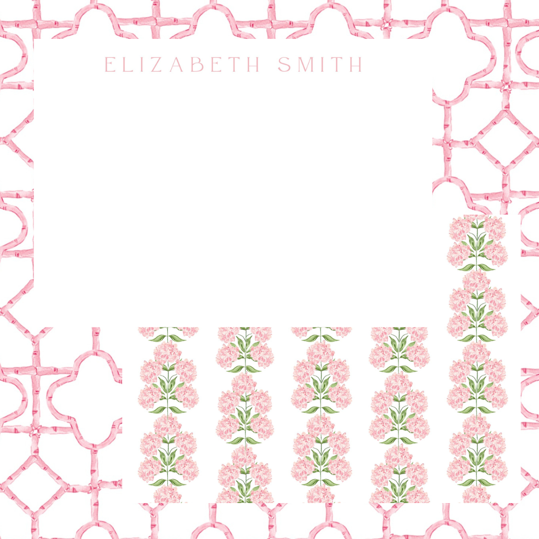 PINK HYDRANGEA stationery