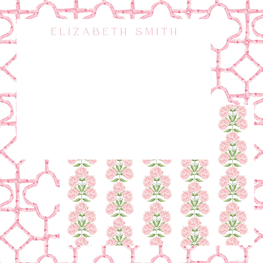 PINK HYDRANGEA stationery