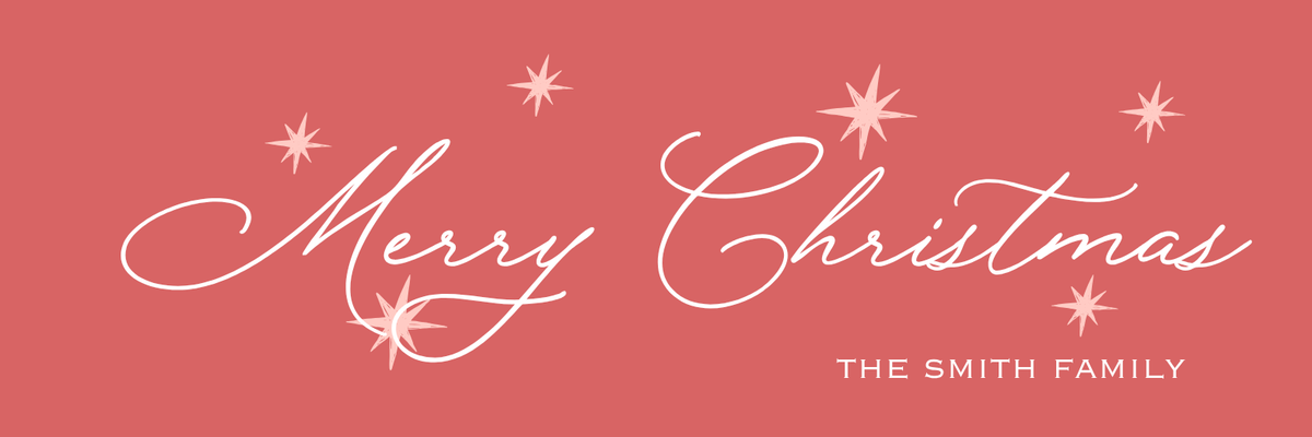 long + skinny MERRY CHRISTMAS GIFT TAG