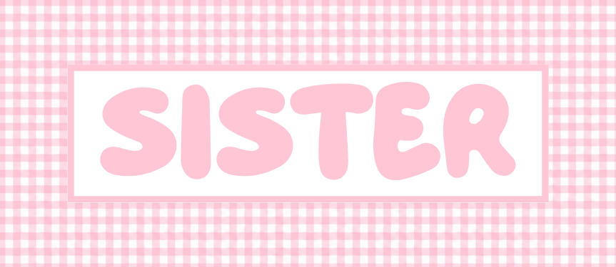 GINGHAM RECTANGLE VINYL LABEL