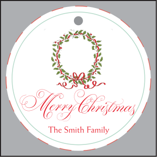 ROUND WREATH GIFT TAG