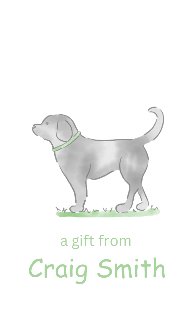 black lab gift tag