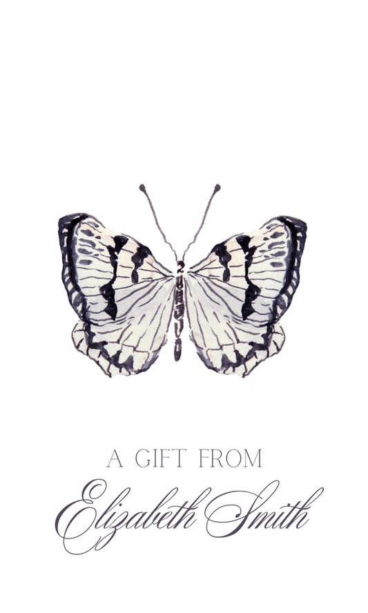 butterfly gift tag