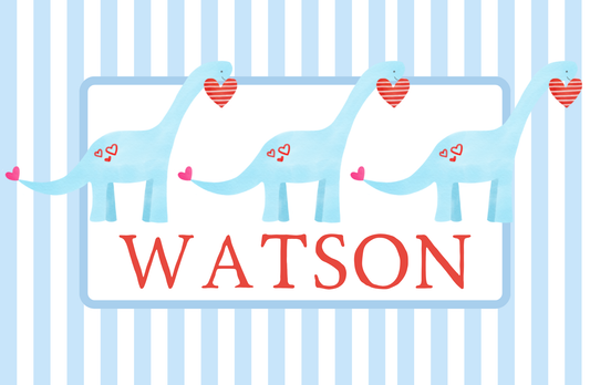 DINO VALENTINE PLACEMAT