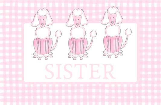 PINK POODLE PLACEMAT