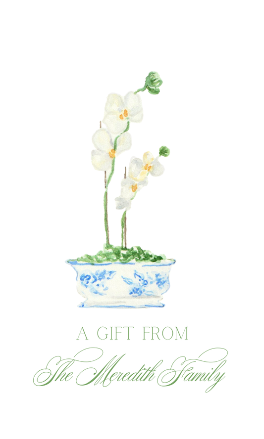 orchid gift tag