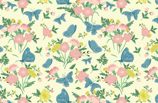 butterfly floral tear away paper placemat