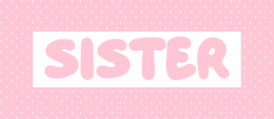 LITTLE STARS IN PINK RECTANGLE VINYL LABEL