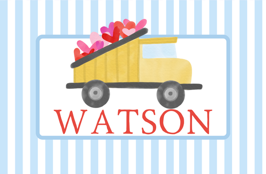 DUMP TRUCK VALENTINE PLACEMAT