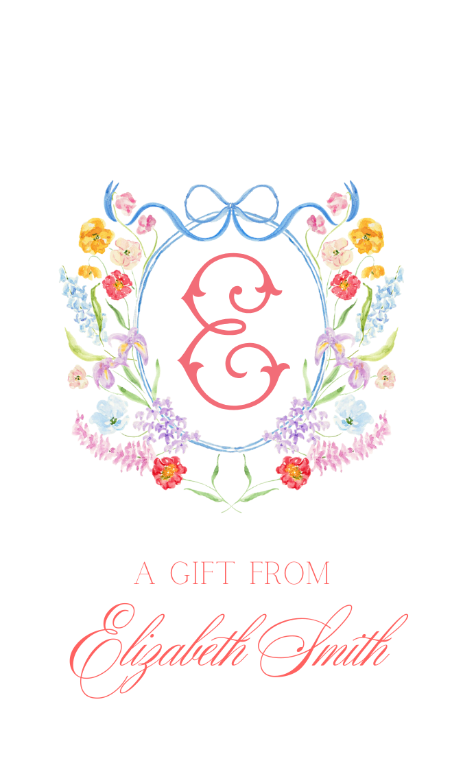 floral grest gift tag