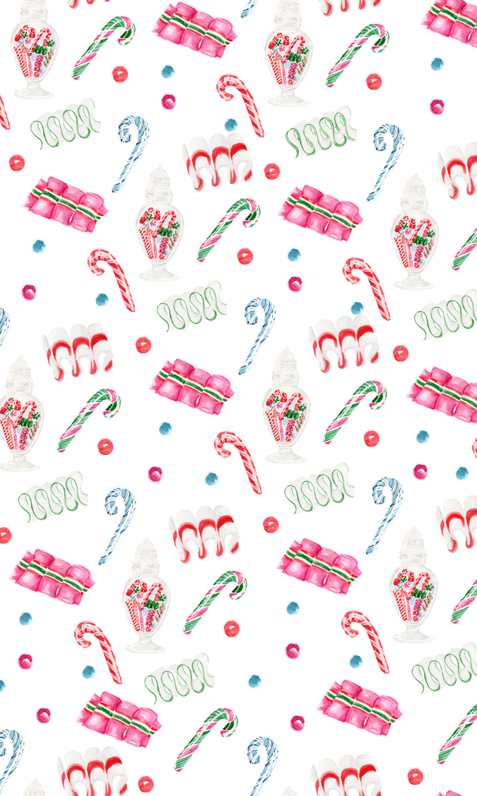 PINK CANDY CREST GIFT TAG
