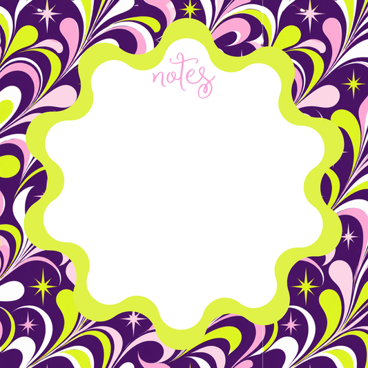 NEON  PINK + PURPLE COLORFUL NOTEPAD