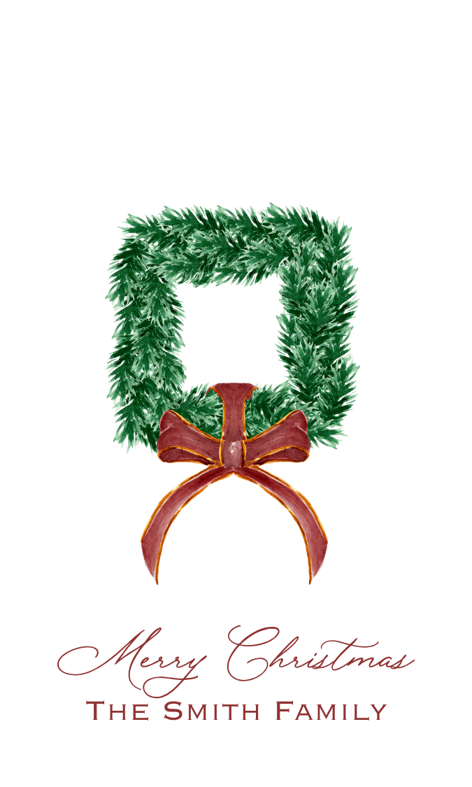 WOODLANDS SQUARE WREATH GIFT TAGS
