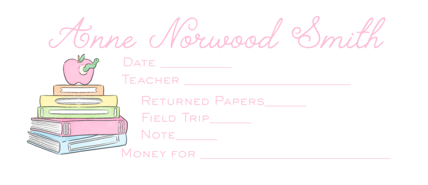 PINK SCHOOL ENVELOPES