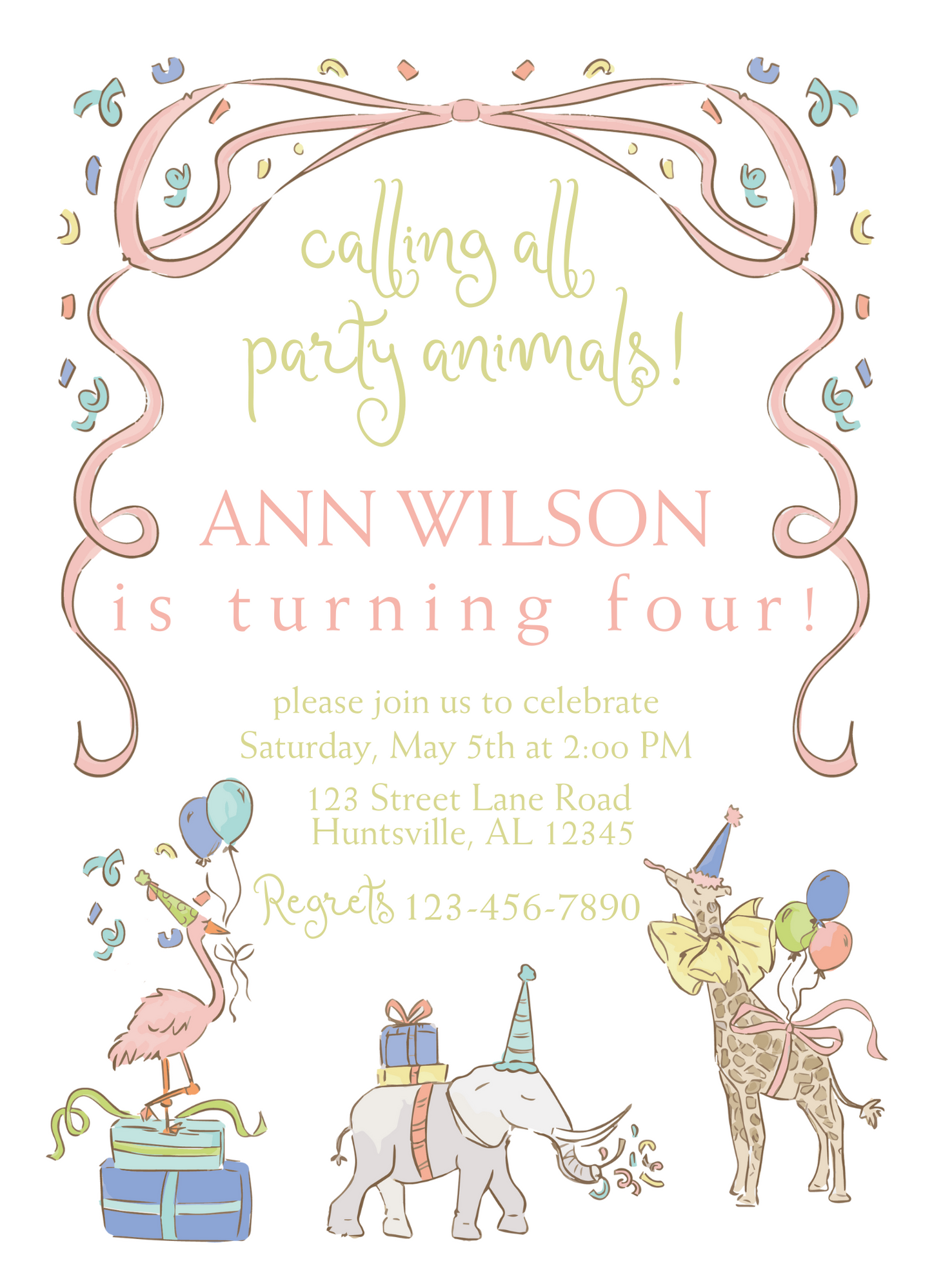 PARTY ANIMAL INVITATION
