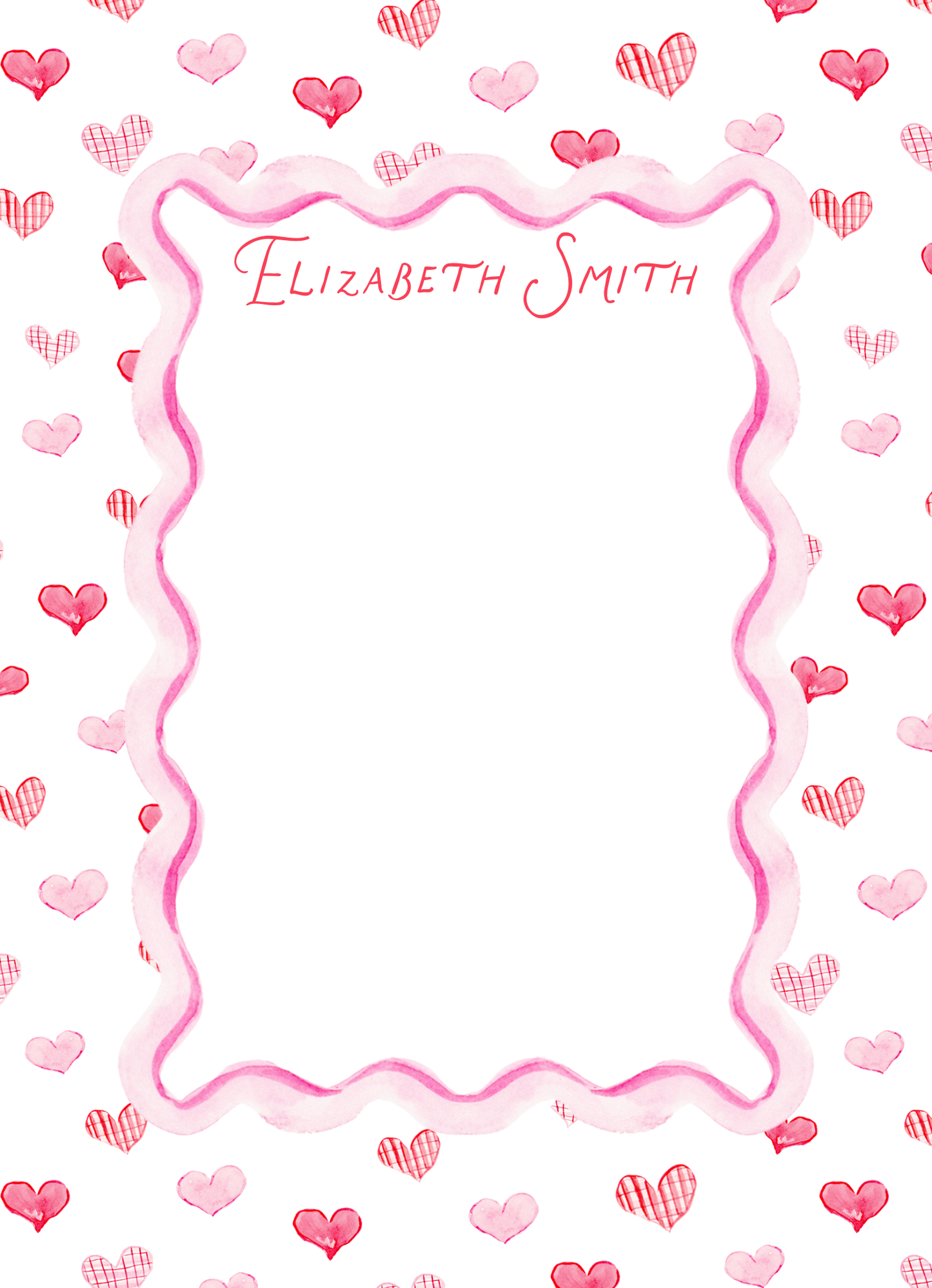 hearts notepad