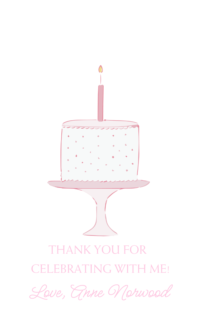 birthday cake celebrate gift tags