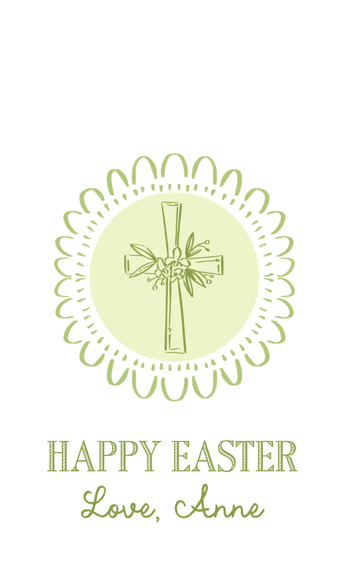 GREEN CROSS EASTER GIFT TAG