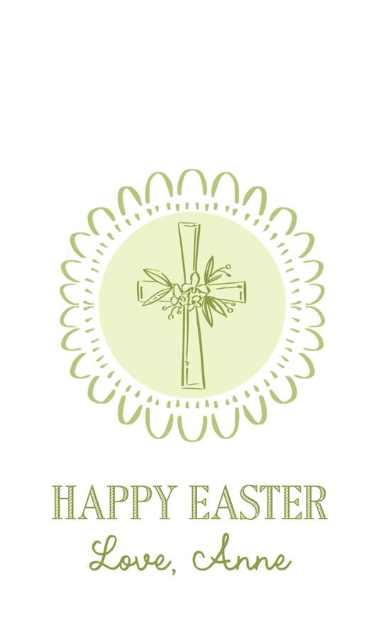 GREEN CROSS EASTER GIFT TAG