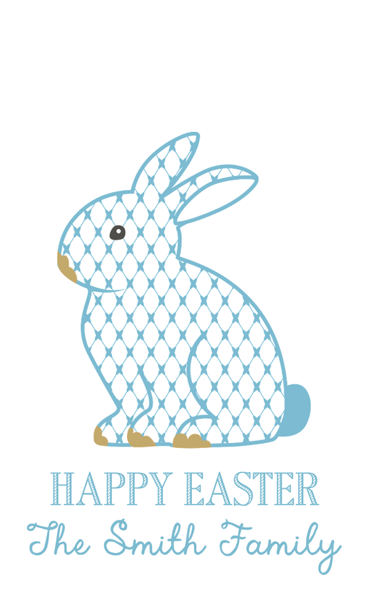 BLUE BUNNY GIFT TAG