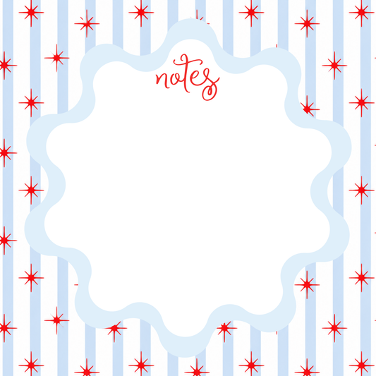 STARS + STRIPES  NOTEPAD (Copy)