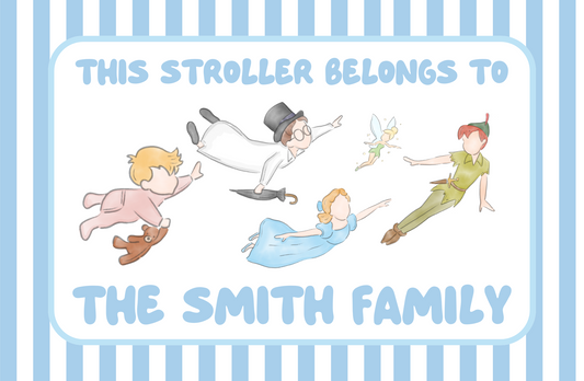 NEVER NEVER LAND STROLLER SIGN