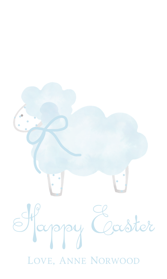 BLUE + PINK LAMB GIFT TAG