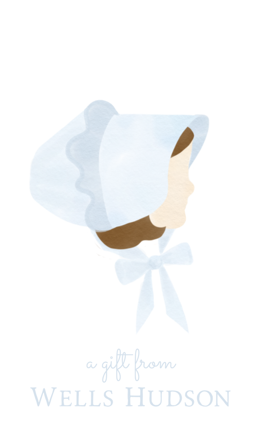 BLUE SWEET LITTLE GIRL GIFT TAG