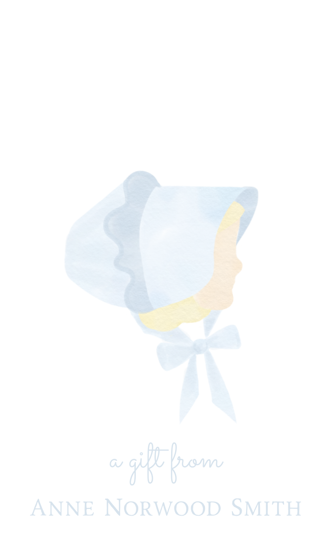 BLUE SWEET LITTLE GIRL GIFT TAG