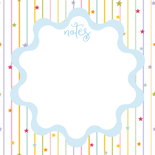 PARTY STARS + STRIPES  NOTEPAD