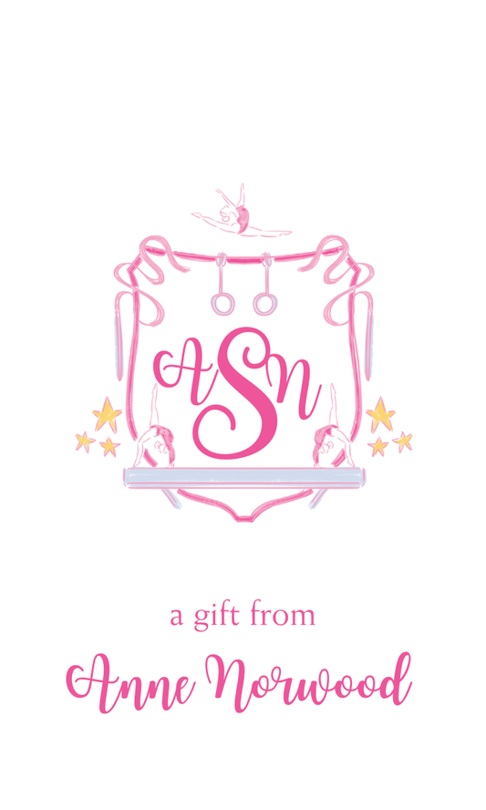 gymnastics gift tag