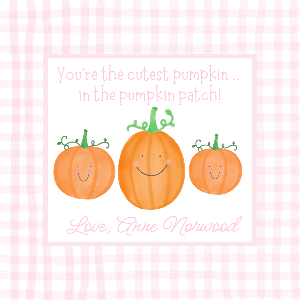 SWEET CUTEST PUMPKIN IN THE PATCH GIFT TAG