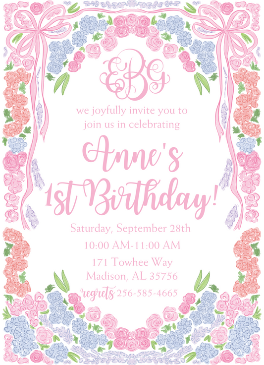 sweet floral invitation