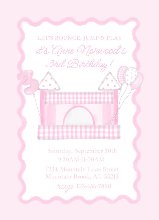 BOUCE HOUSE INVITATION