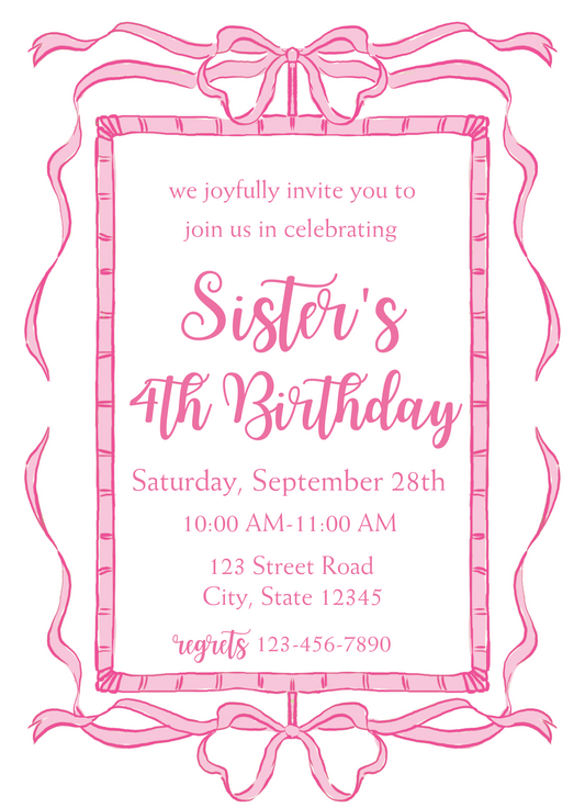 sweet birthday invitation